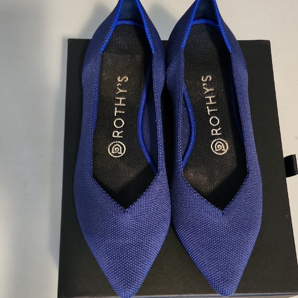 Rothy's NWOT Blue Flats Eco-Friendly Knit Design In Size 8 - Picture 3 of 7